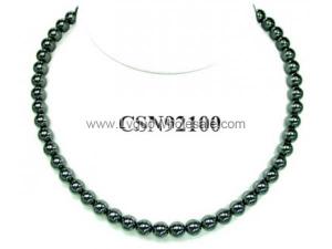 Hematite Beads Stone Chain Choker Fashion Women Necklace